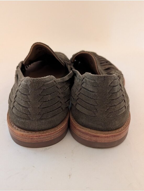 Tecovas Size 9.5 D Mateo Huaraches Sandals Shoes Olive Suede Handmade main image 6